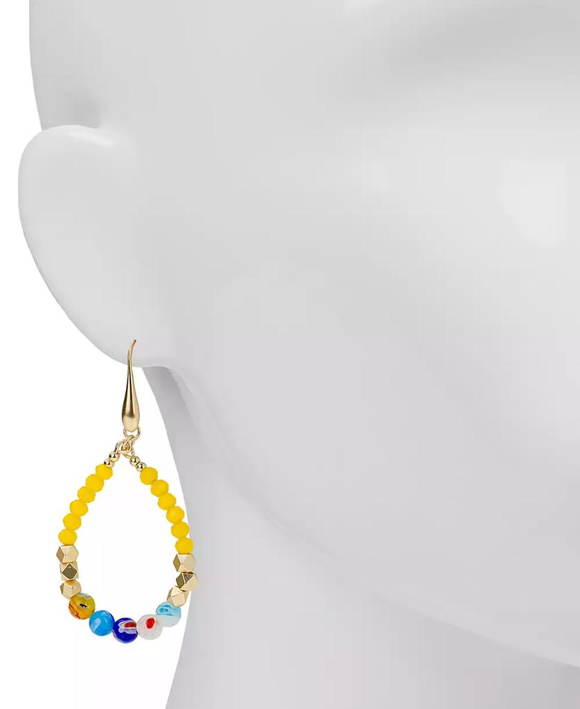 Patricia Nash Gold-Tone Mixed Bead Tear-Shape Drop Earrings