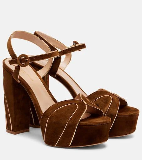 Gianvito Rossi 125 suede platform sandals 1