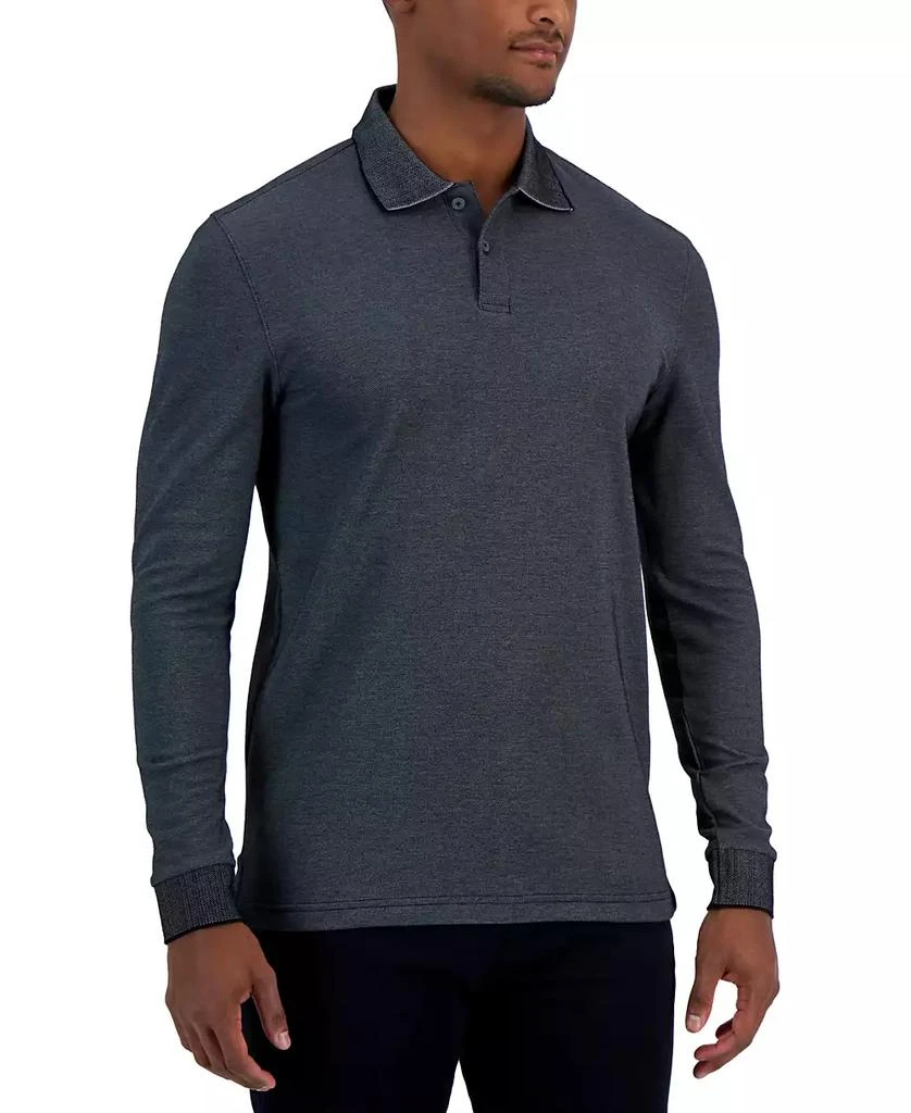 Alfani Men's Classic-Fit Solid Long-Sleeve Polo Shirt, Created for Macy's 1