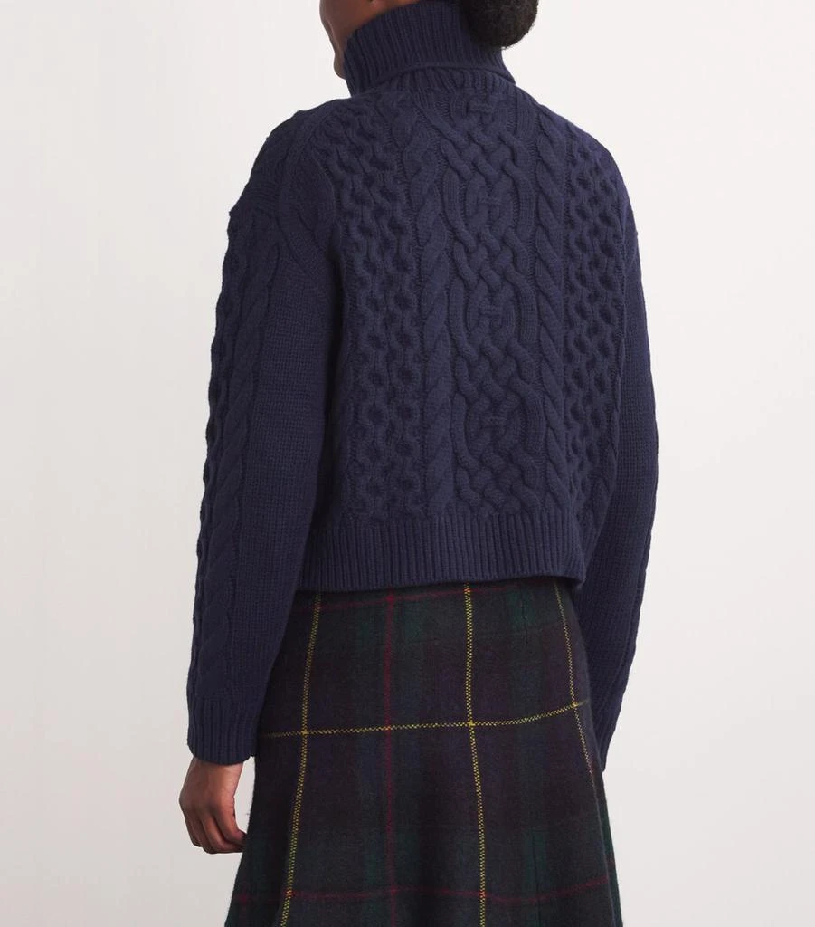 Ralph Lauren Wool-Alpaca Aran-Knit Sweater 4