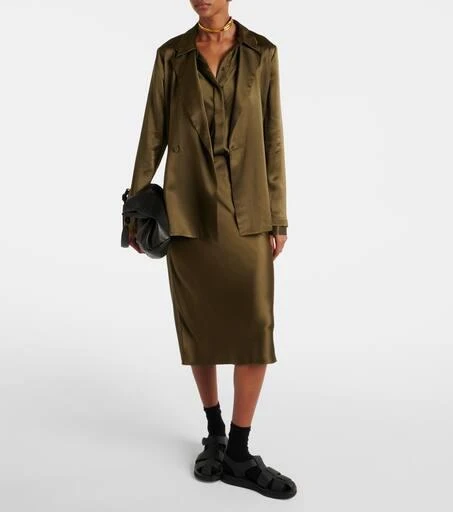Joseph Isaak silk satin midi skirt 2