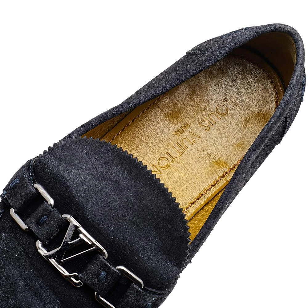 Louis Vuitton Louis Vuitton Blue Suede Major Slip On Loafers Size 45 7