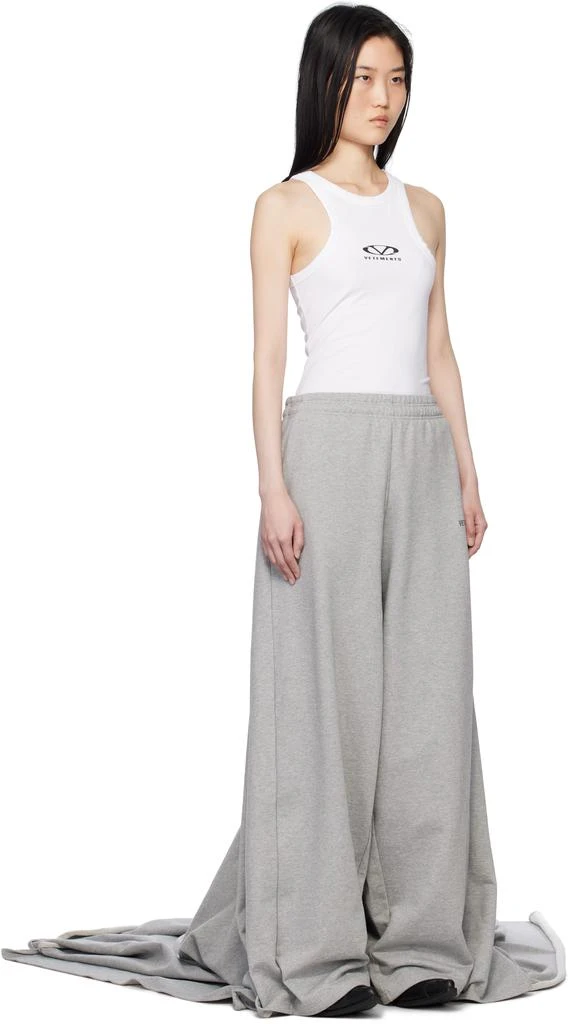 Vetements Gray Red Carpet Train Sweatpants 2