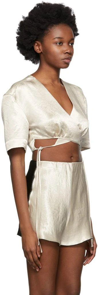 Yuzefi SSENSE Exclusive Beige Wrap Top T-Shirt 2