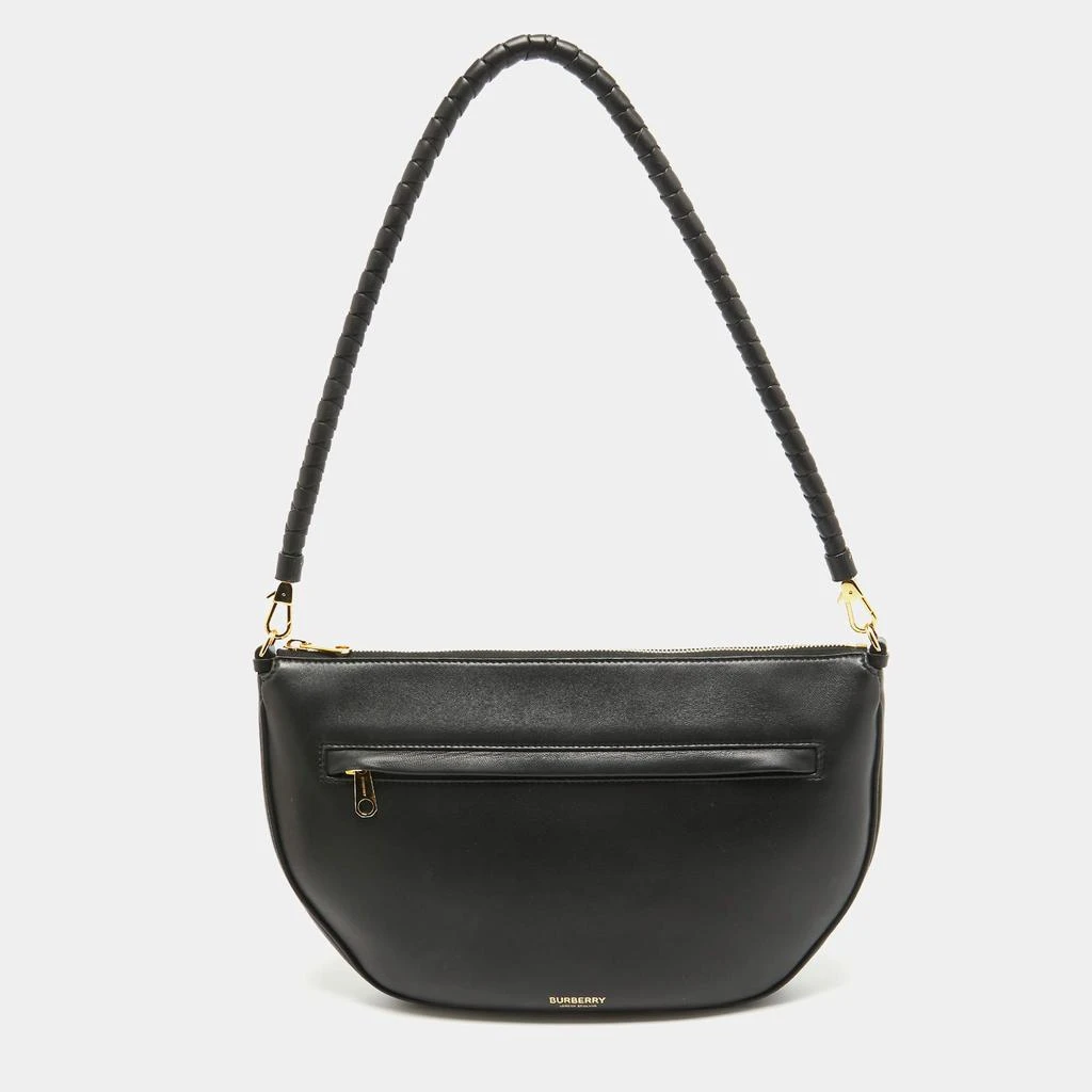 Burberry Burberry Black Leather Large Olympia Shoulder Bag 1