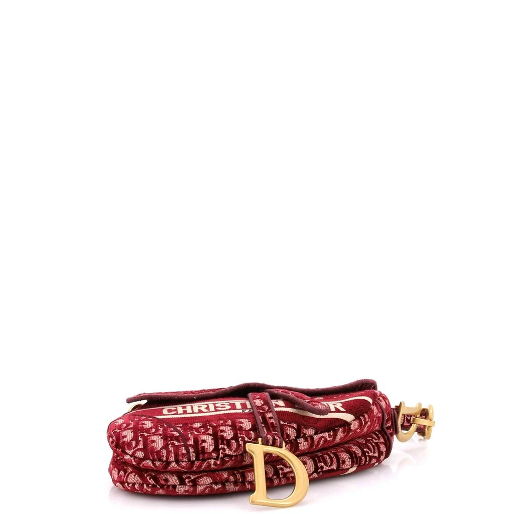Dior Saddle Handbag Logo Embroidered Oblique Canvas Medium 4