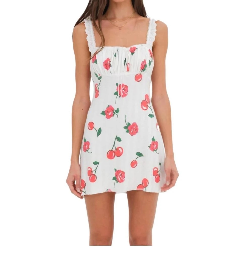 For Love & Lemons Wilma Mini Dress In Red 1