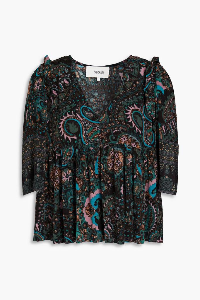 ba&sh Zarry paisley-print crepe blouse