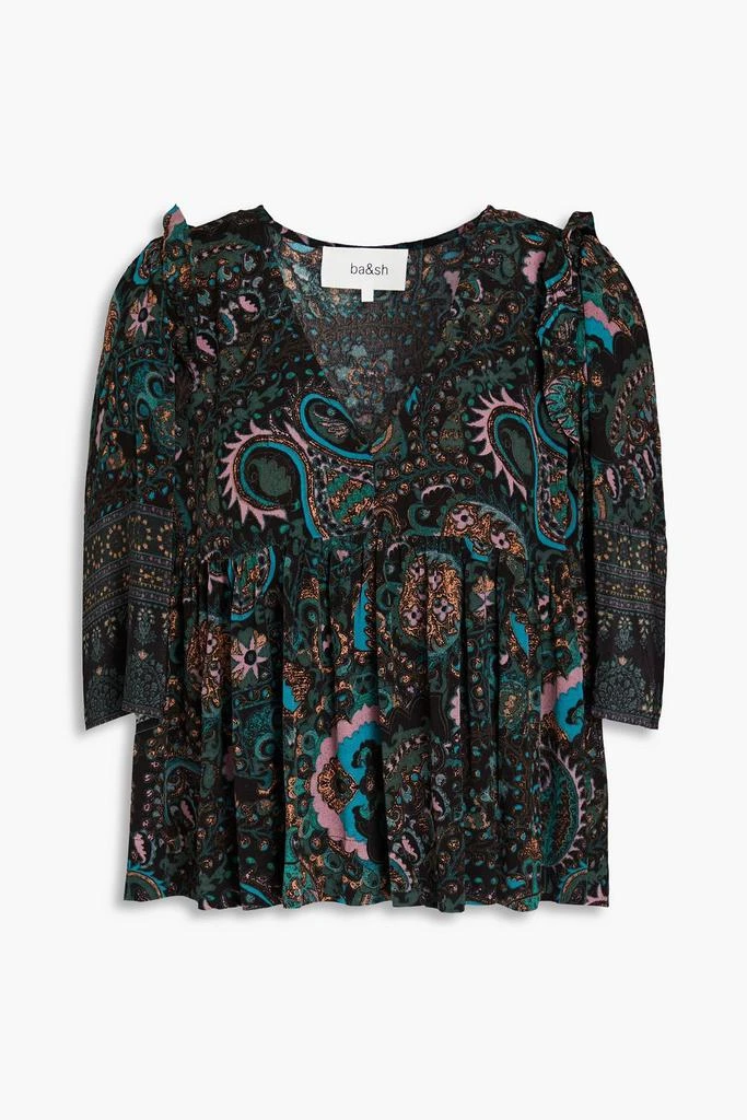 ba&sh Zarry paisley-print crepe blouse 1