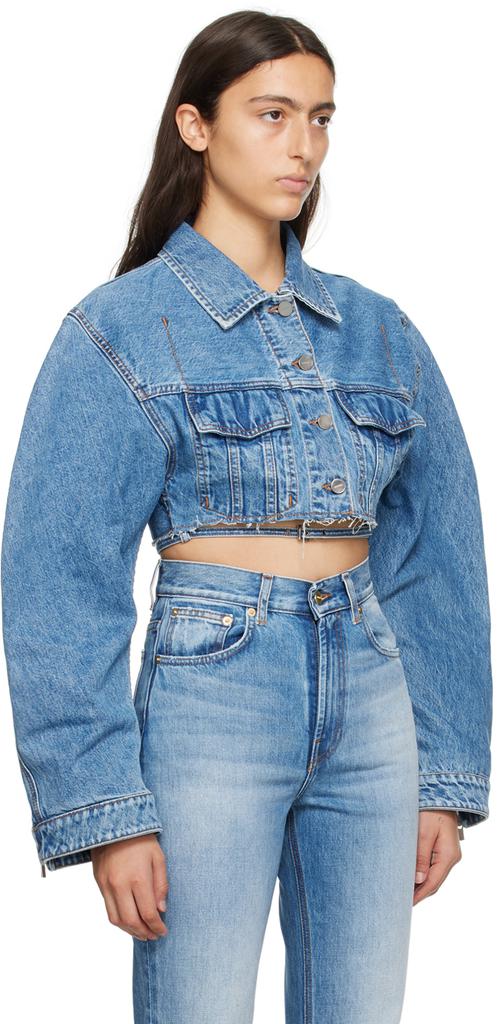 JACQUEMUS Blue Le Chouchou 'Le Haut De Nîmes Corto' Denim Jacket