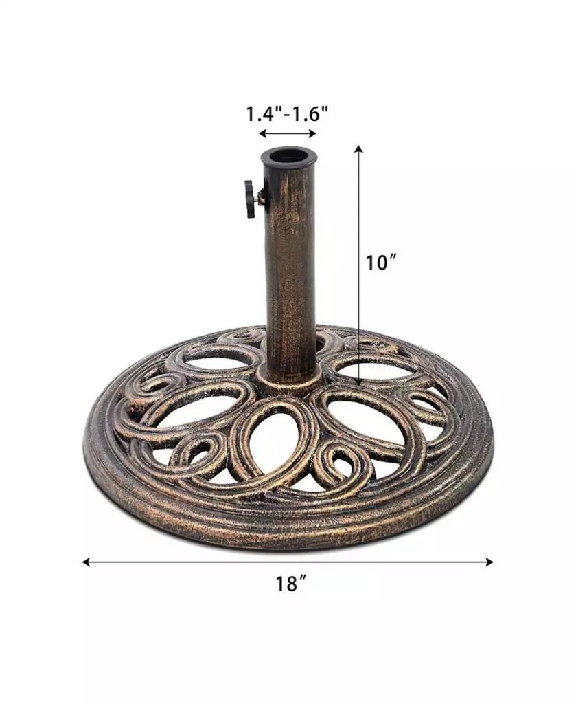 Mondawe 23 Pounds 17 3/4 Inch Round Umbrella Base Stand 7