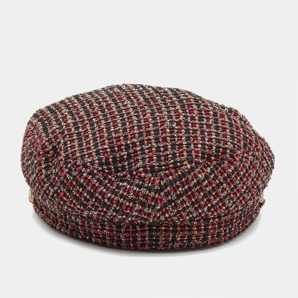 Chanel Chanel Multicolor Tweed Newsboy Cap S 3