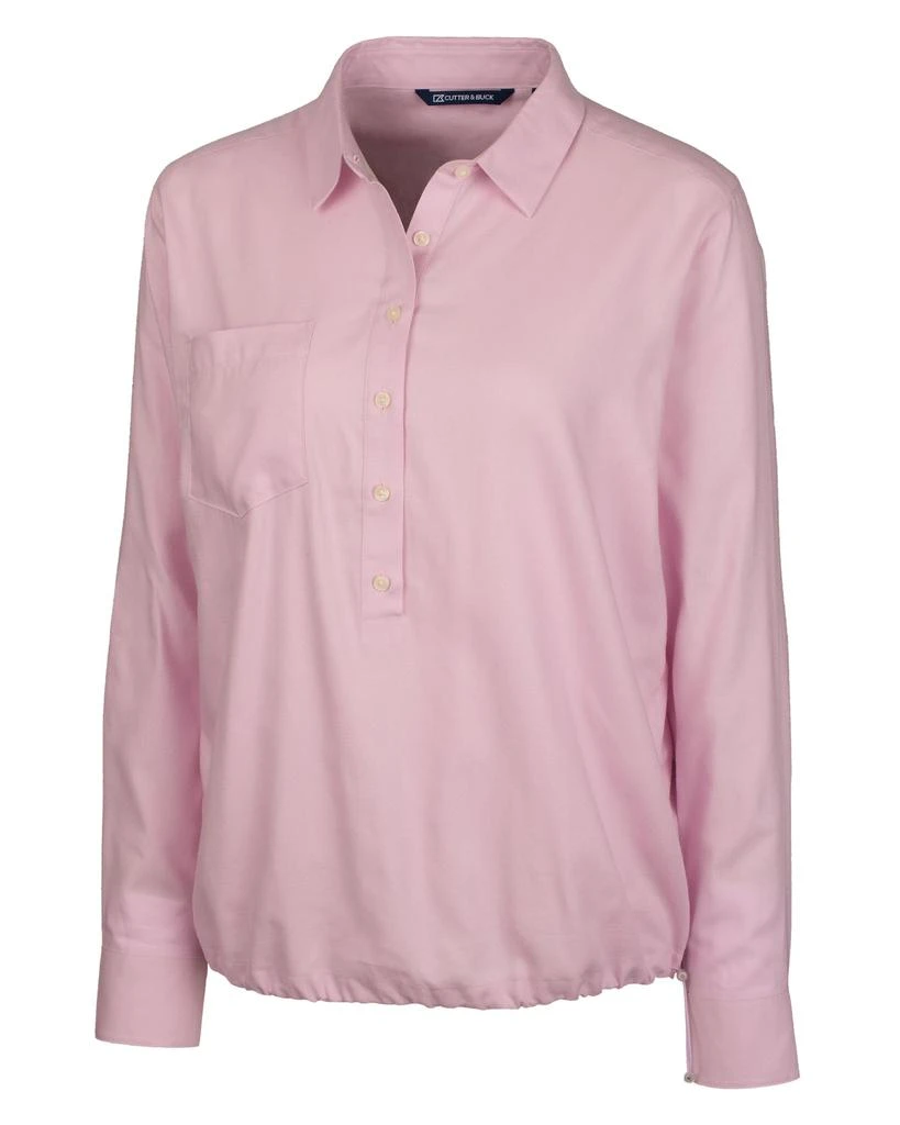 Cutter & Buck Ladies' Windward Twill Long Sleeve Popover Shirt 1