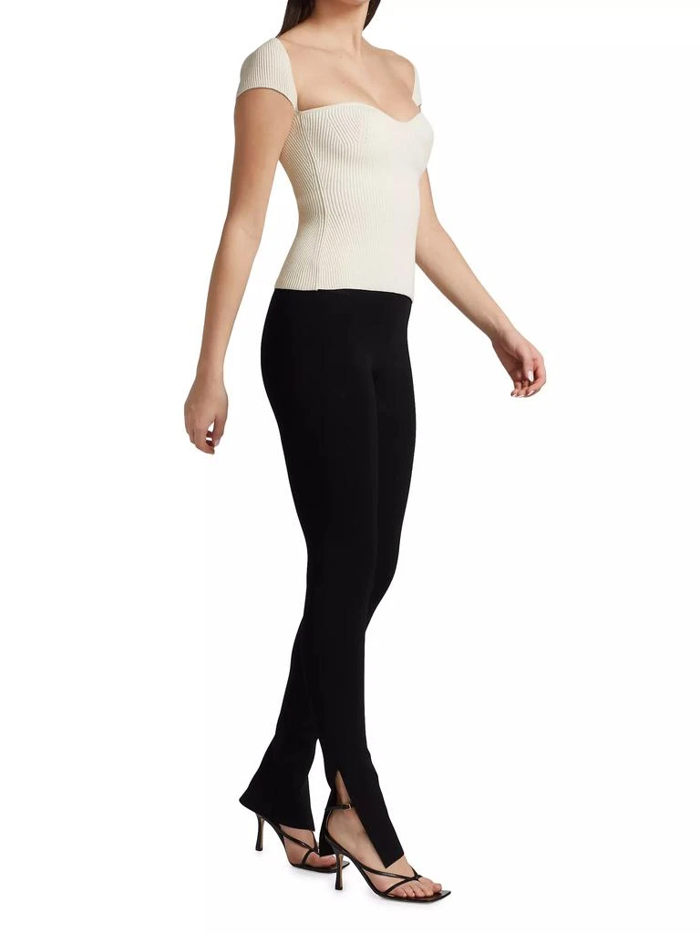 Khaite Ista Ribbed Corset Sweater 2