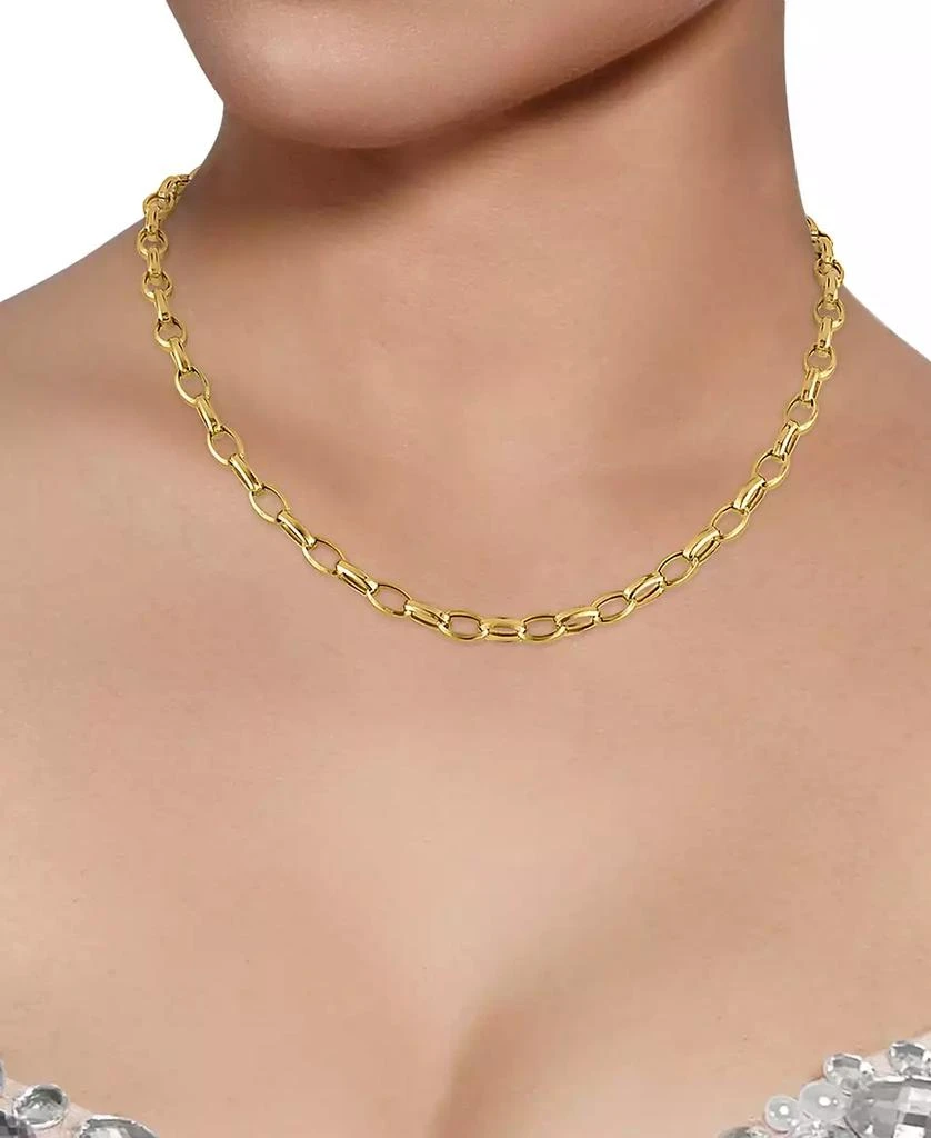 Macy
s Polished Rolo Link 18" Chain Necklace in 10k Gold 2