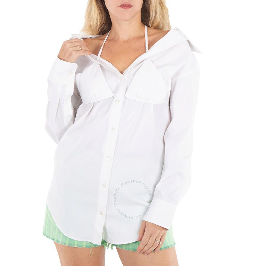 Alexander Wang Ladies White Layered Bikini Shirt