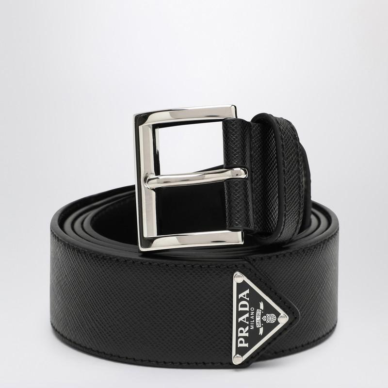 Prada Black Saffiano leather belt