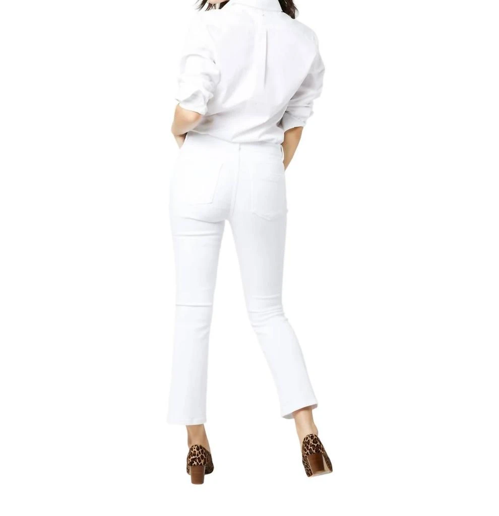 Ann Mashburn Flare Cropped 5-Pocket Jean In White 4