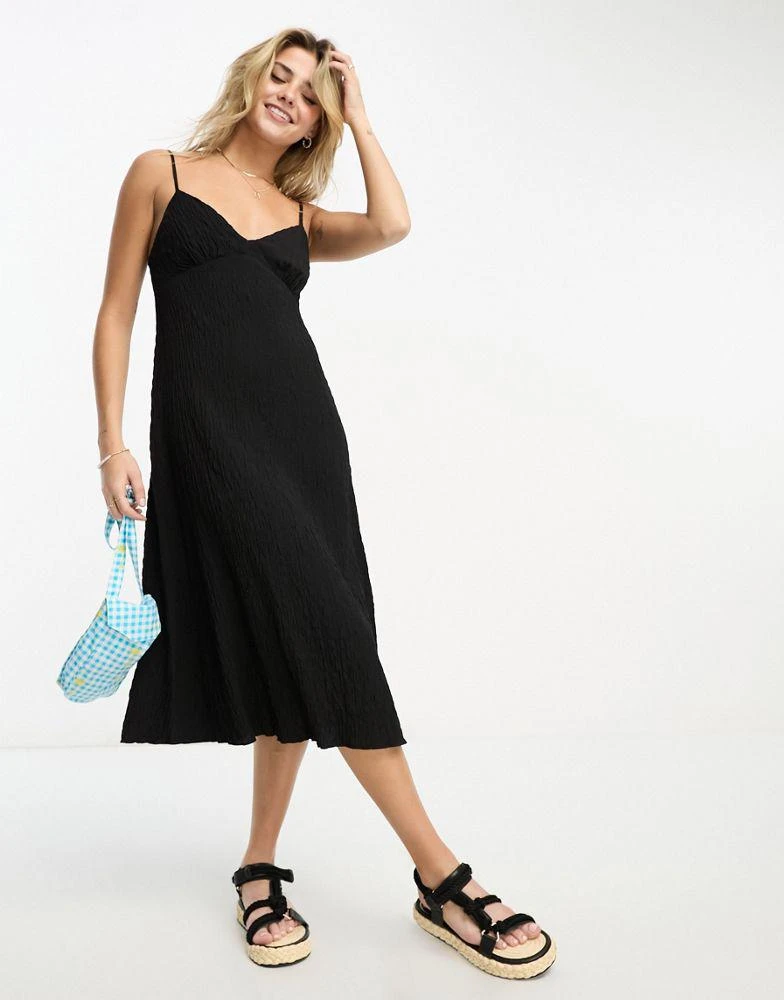 knee length dresses for ladies Wrap Front Cami Midi Dress