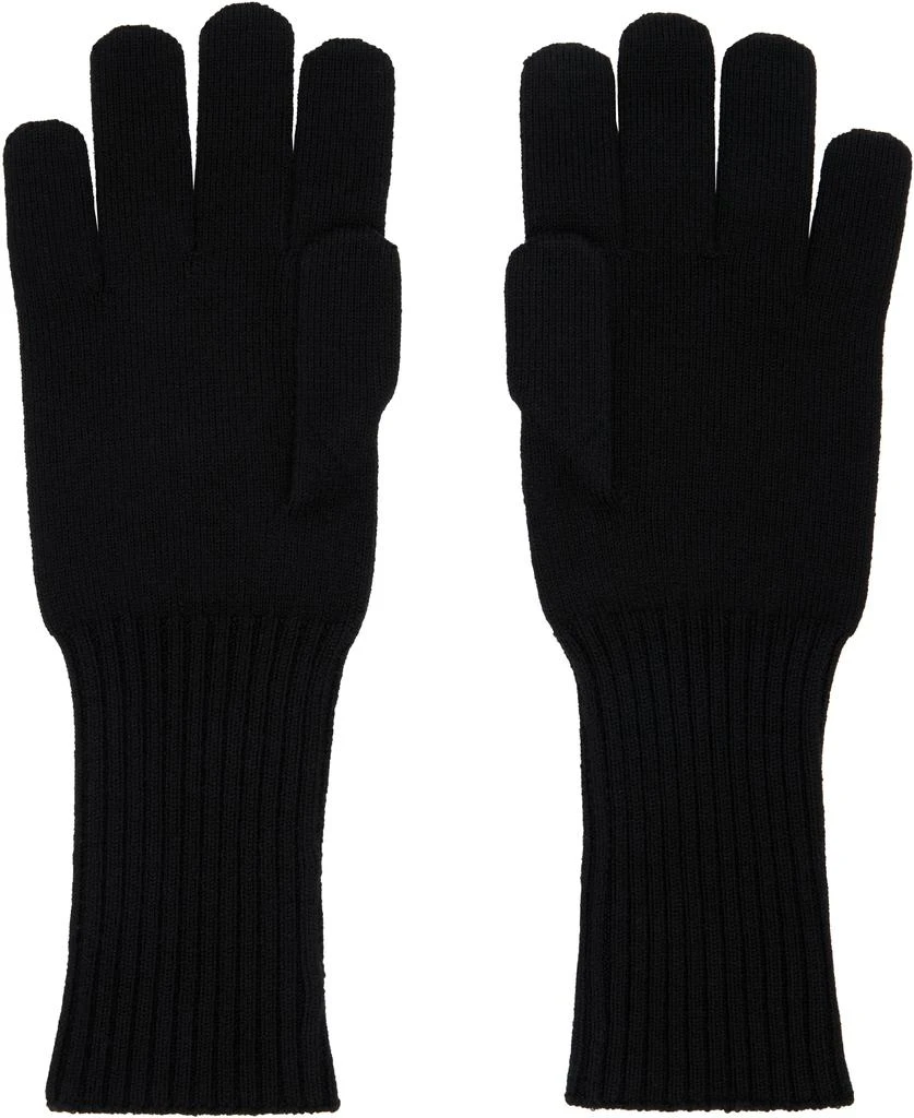 MARINE SERRE Black Moon Logo Knit Long Gloves 2