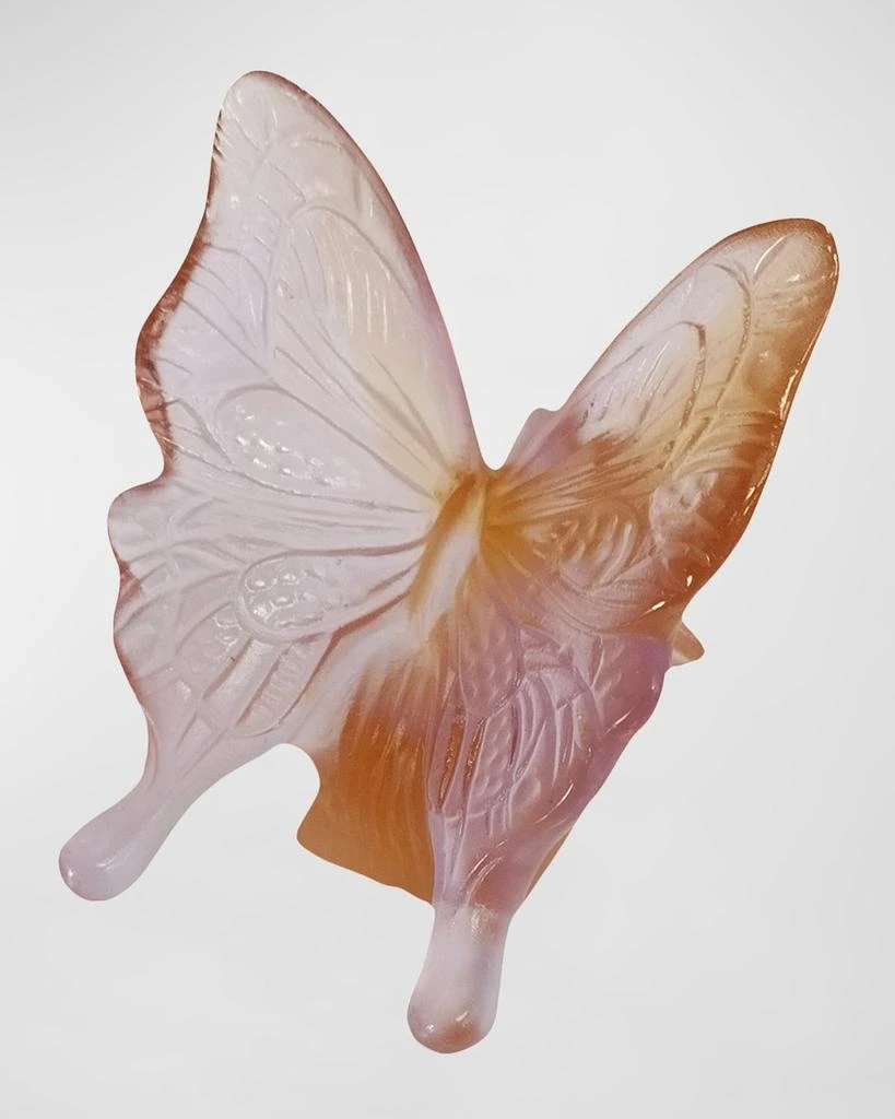 Daum Butterfly in Amber & Fuchsia 1