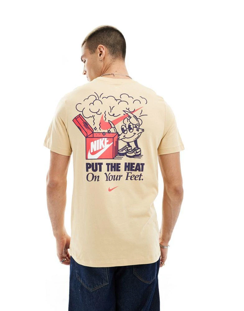 NIKE Nike chef backprint t-shirt in tan 1