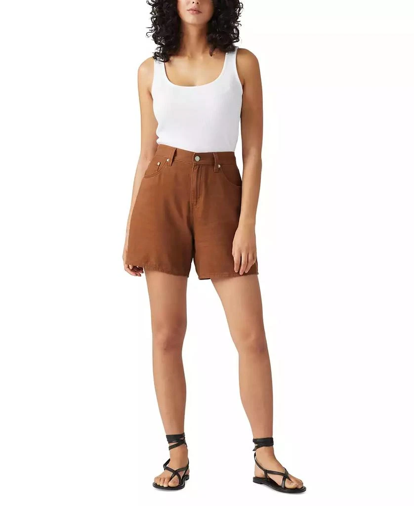 Levi's Premium Women's Cotton High Rise Baggy Shorts 3