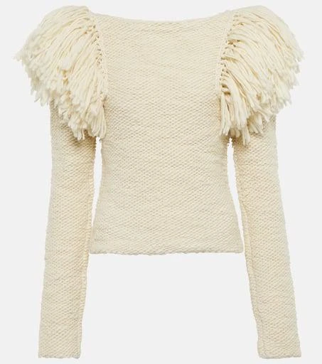Isabel Marant Sully fringed wool-blend sweater 1