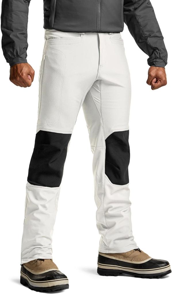 CQR CQR Men’s Softshell Fleece Lined Winter Hiking Pants, Water Resistant Insulated Thermal, Outdoor Tactical Warm Snow Ski Pants