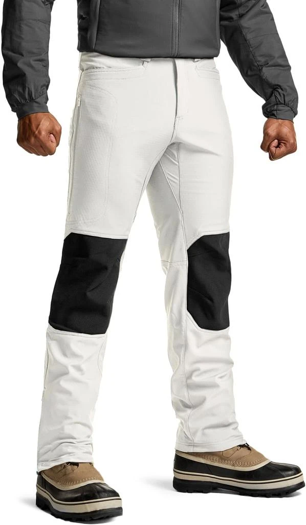 CQR CQR Men’s Softshell Fleece Lined Winter Hiking Pants, Water Resistant Insulated Thermal, Outdoor Tactical Warm Snow Ski Pants 1