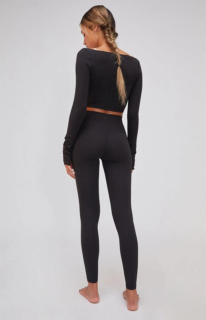 PAC 1980 PAC WHISPER Black Active Franchise Yoga Pants 4