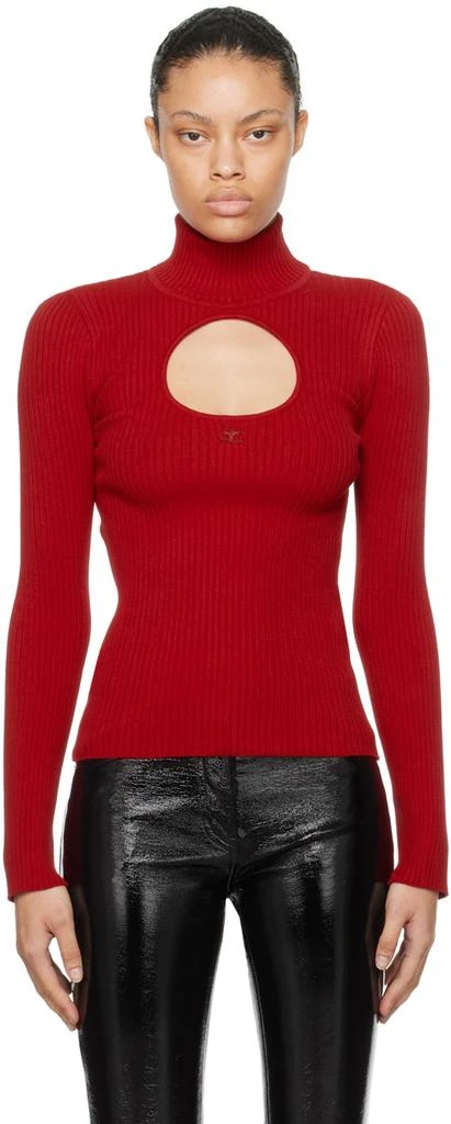 Courrèges Red Cutout Turtleneck 1