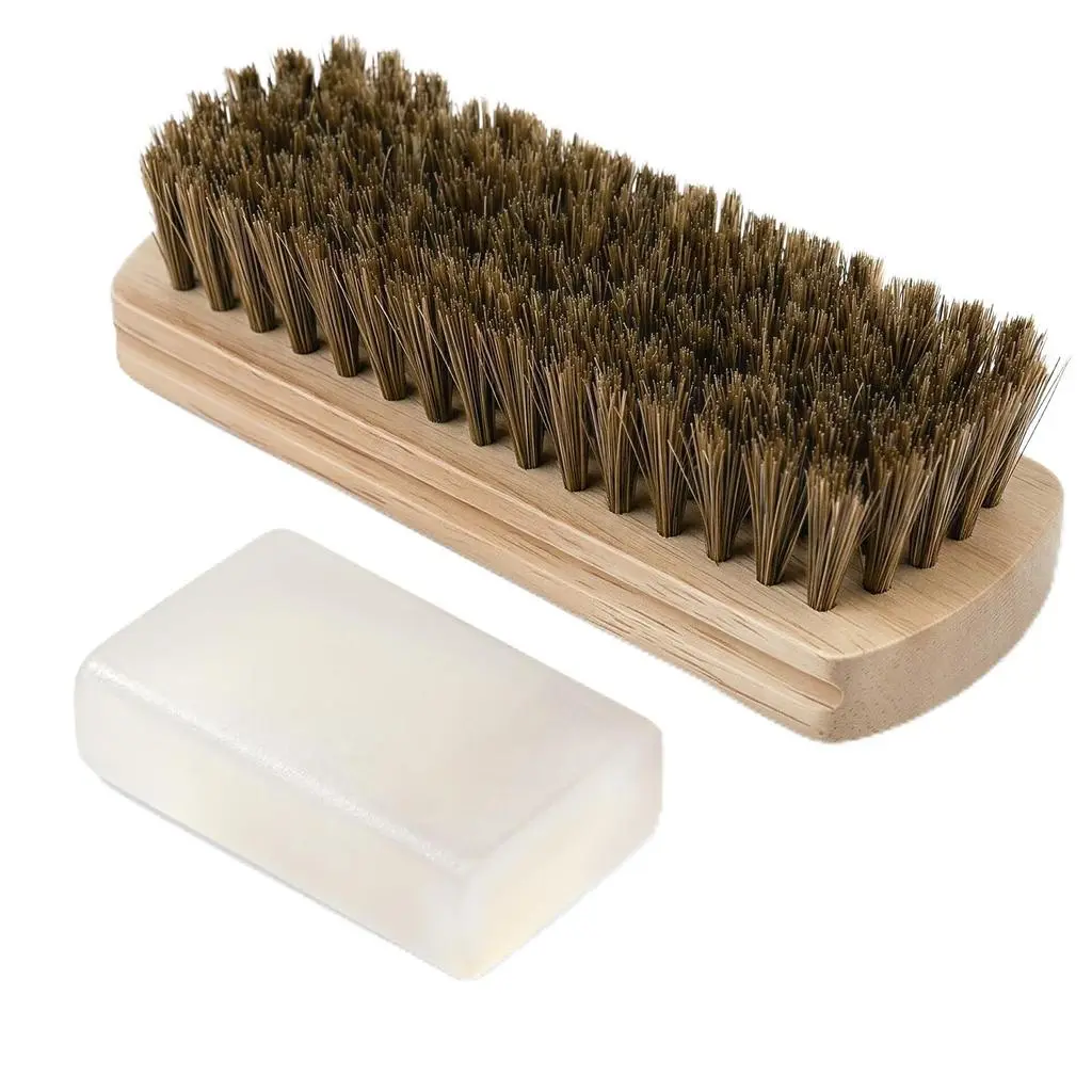 Alofoyo Suede Brush and Eraser Kit – Hog Hair Suede Brush for Shoes, Nubuck & UGG Boots, Suede Cleaner Brush Removes Dirt, Stains & Scuffs, Restores Suede Nap for Sneakers, Boots & Bags