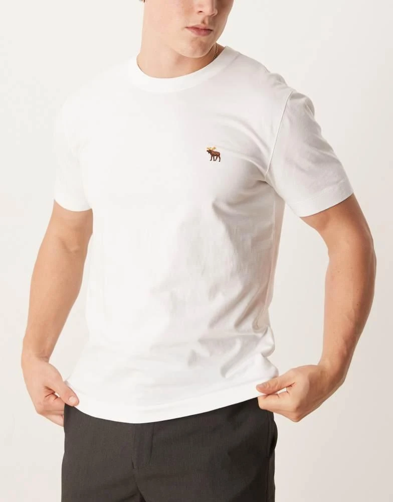 Abercrombie & Fitch Abercrombie & Fitch essential 5 pack t-shirt in white multi 4