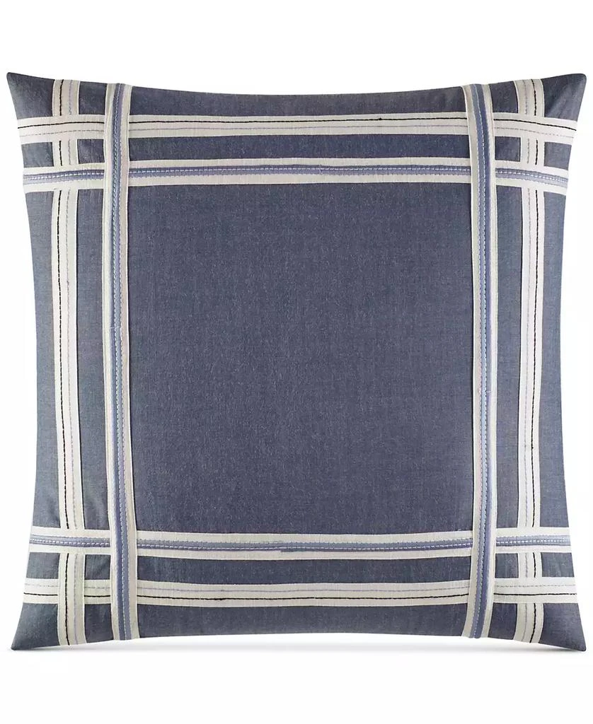 Nautica Fairwater Yarn Dye Cotton Decorative Pillow, 18" X 18" 1