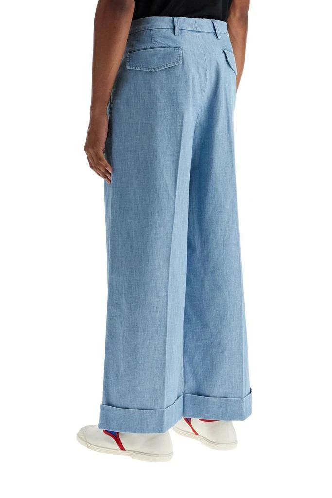 Valentino wide cropped fit denim pants 3