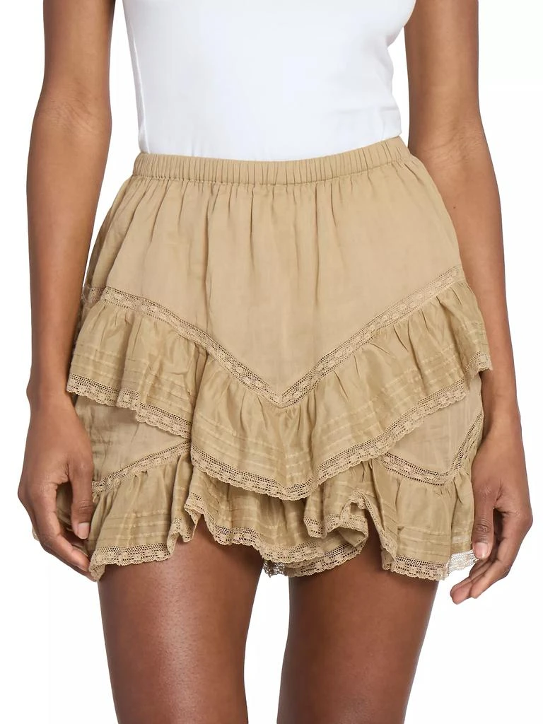 Isabel Marant Étoile Gisele Cotton Ruffle Miniskirt 3