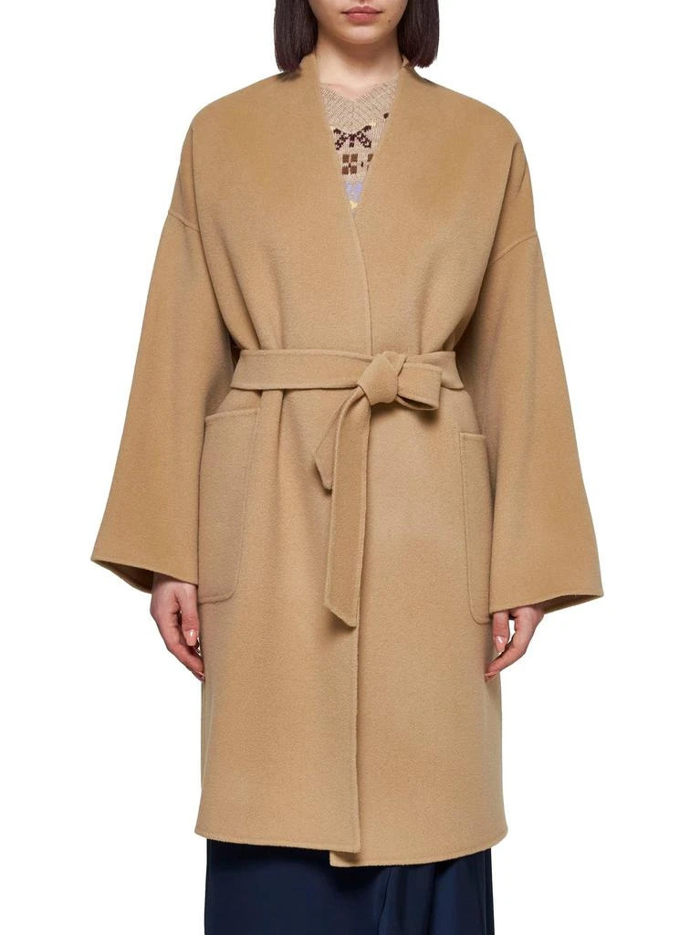 Weekend Max Mara Weekend Max Mara Eris Belted Long-Sleeved Coat 2