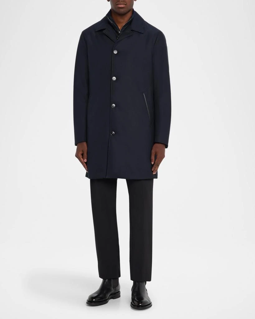 Canali Men
s Single-Breasted Technical Raincoat 2