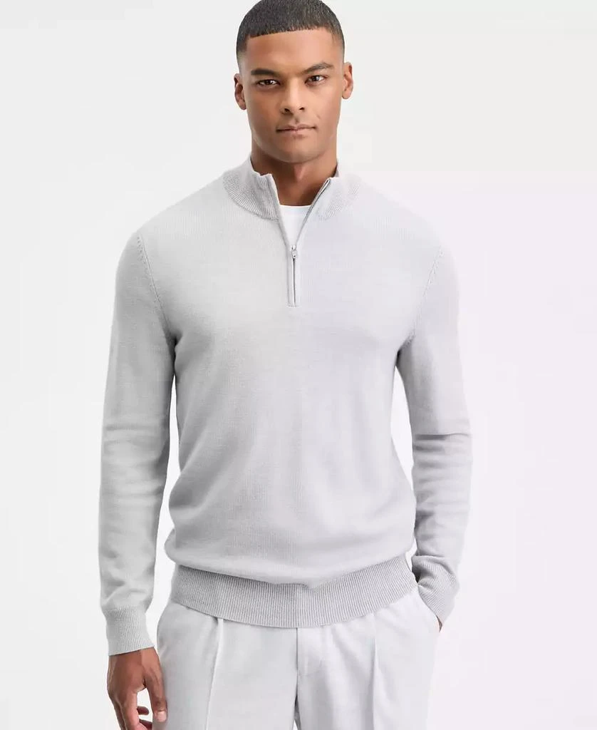Alfani Men's Long-Sleeve Half-Zip Merino Sweater, Created for Macy's 5