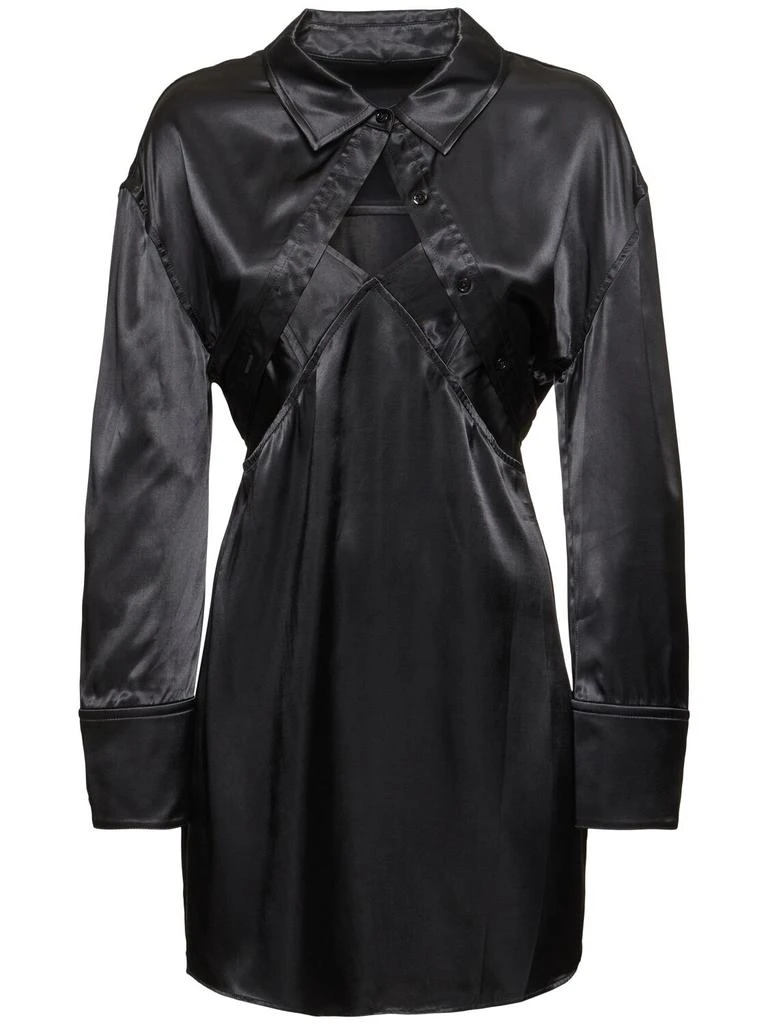 Alexander Wang Satin Viscose Slip Dress W/bolero 1