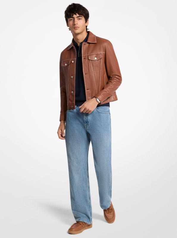 Sacai Sacai Gonz Wool Melton X Leather Blouson - Jackets - BeyondStyle
