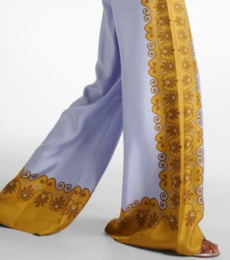 LA DOUBLE J Printed silk twill palazzo pants 5