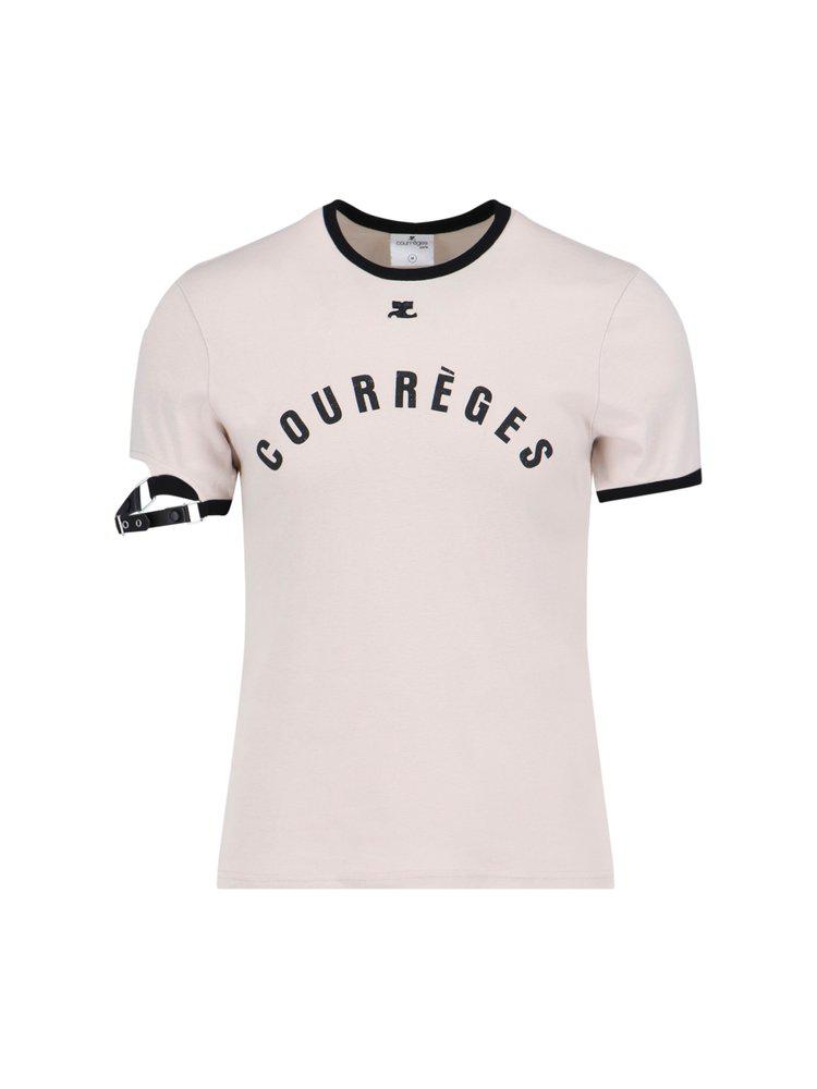 Courrèges Courrèges Buckle Contrast Printed T-Shirt