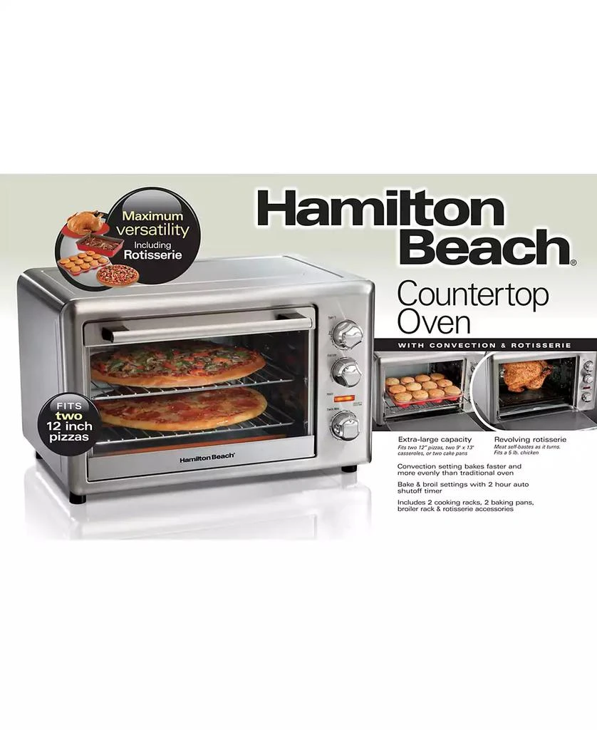 Hamilton Beach Countertop Oven with Convection & Rotisserie 8