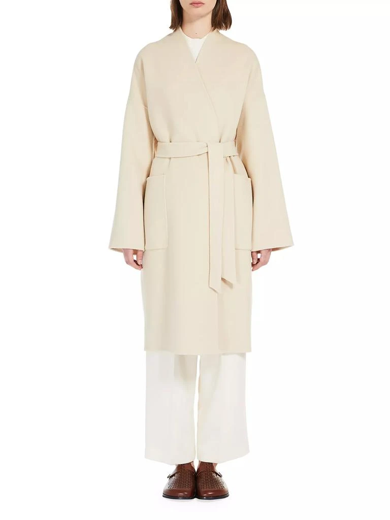 Weekend Max Mara Eris Tie-Waist Wool Coat 1