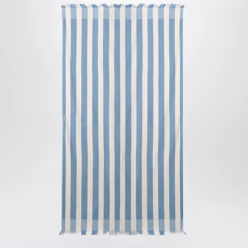 Tekla White and blue striped beach towel 2