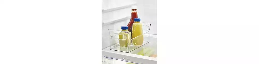 iDesign Plastic Condiment Organizer with Handles, Set of 2, Clear, Made in USA 5
