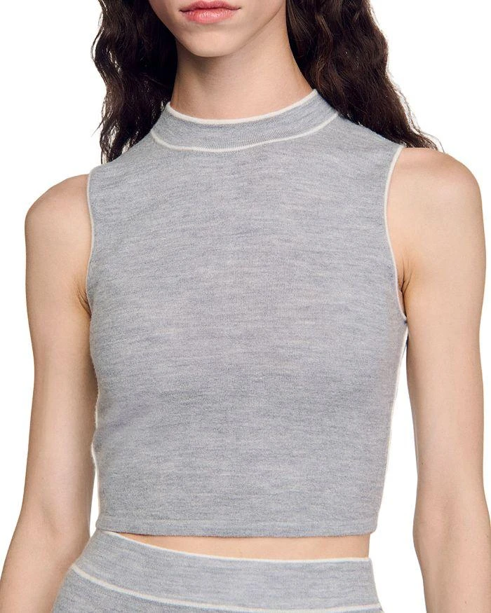 Sandro Orion Wool Knit Crop Top 4