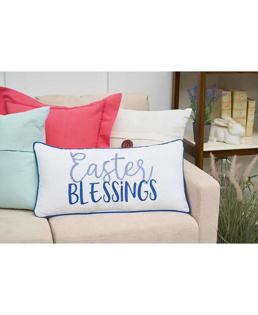 C&F Home Spring "Easter Blessings" Embroidered Accent Pillow, 12" x 24" 3